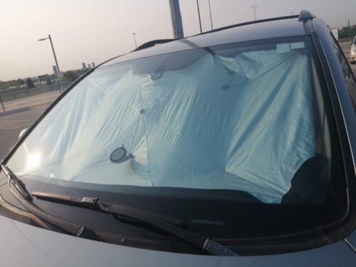 Car Windshield Sun Shade Umbrella – Keep Your Vehicle Cool & Protected photo review