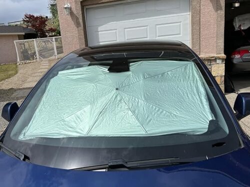 Car Windshield Sun Shade Umbrella – Keep Your Vehicle Cool & Protected photo review